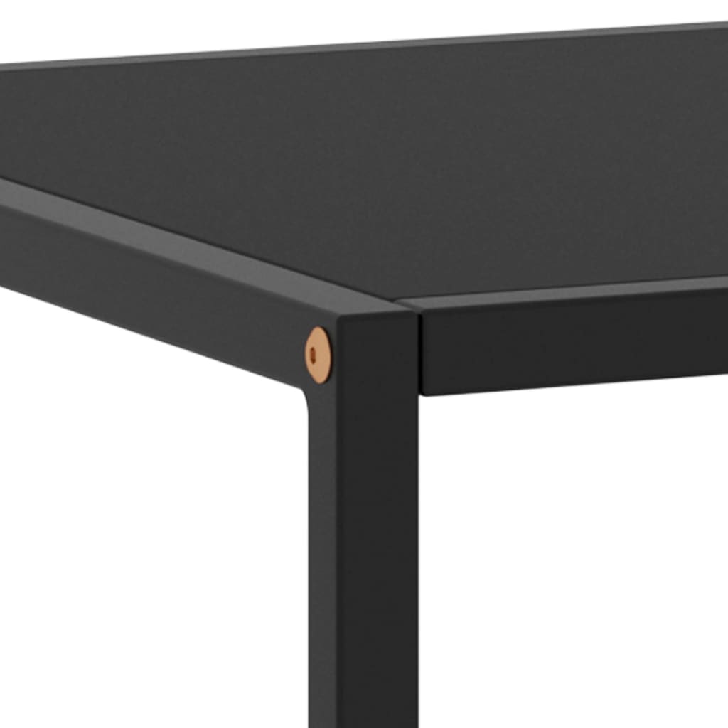 vidaXL Konferenčný stolík, čierny, čierne sklo 120x50x35 cm