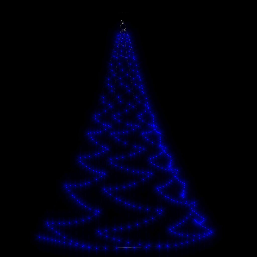 vidaXL Nástenný stromček s háčikom 260 LED modrý 3 m exteriér/interiér