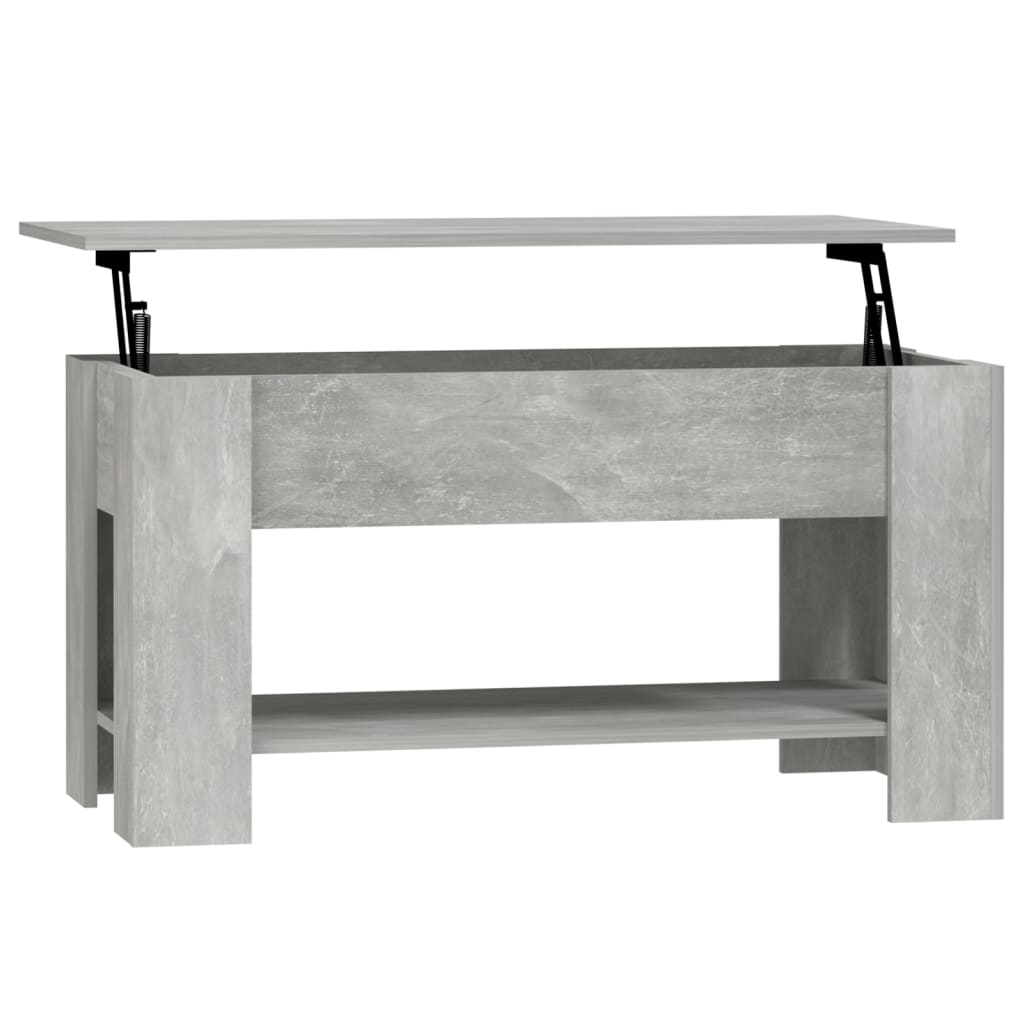 vidaXL Konferenčný stolík betónový sivý 101x49x52 cm spracované drevo