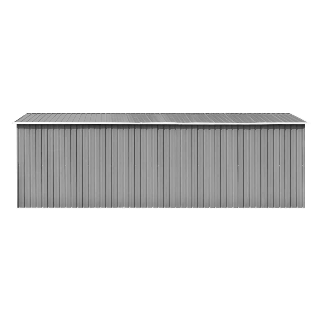 vidaXL Záhradná kôlňa 257x580x181 cm, kov, sivá