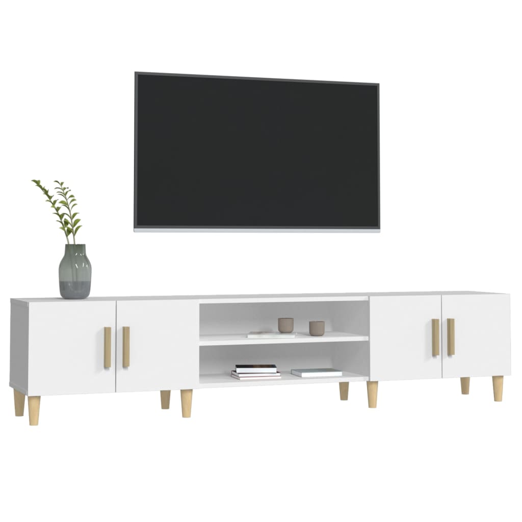 vidaXL TV skrinka biela 180x31,5x40 cm kompozitné drevo