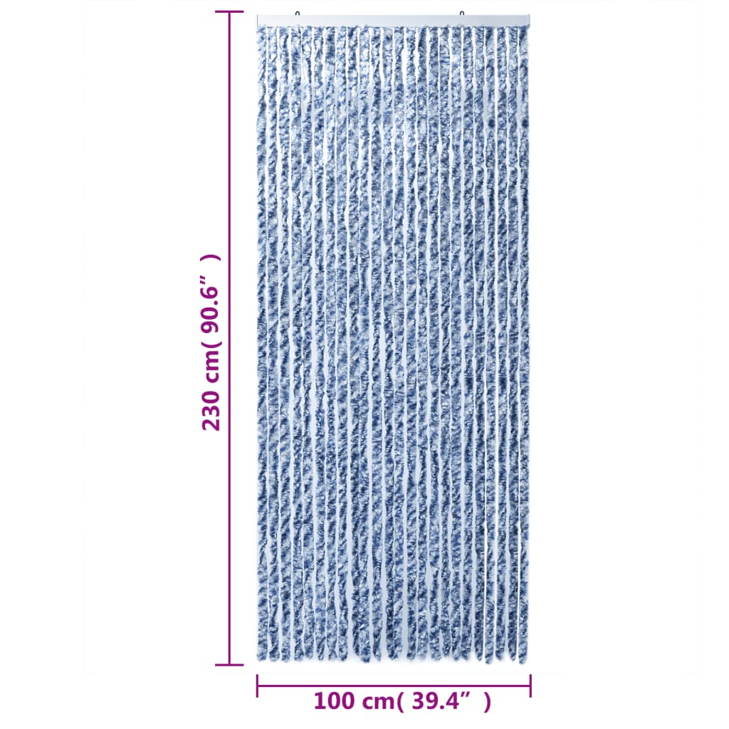 vidaXL Záves proti hmyzu modrý a biely 100x230 cm ženilka