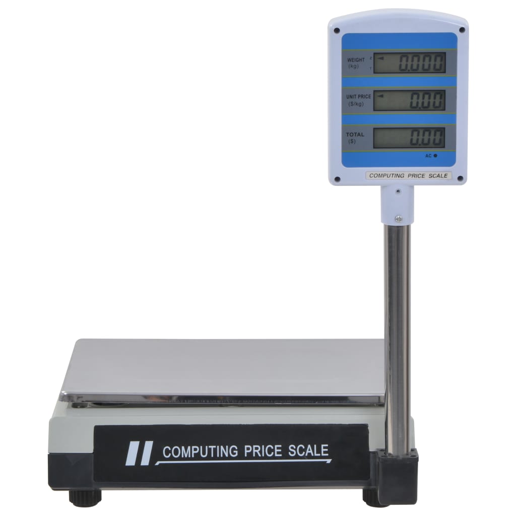vidaXL Elektronická váha na balíky s LCD 30 kg