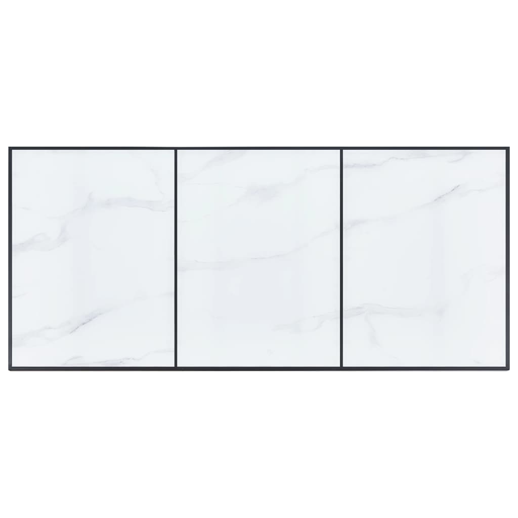 vidaXL Jedálenský stôl, biely 200x100x75 cm, tvrdené sklo