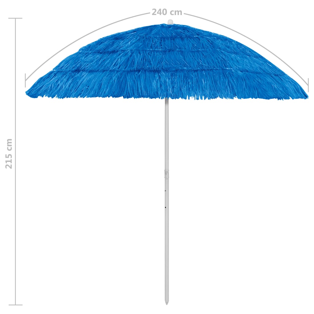 vidaXL Plážový slnečník Hawaii, modrý 240 cm