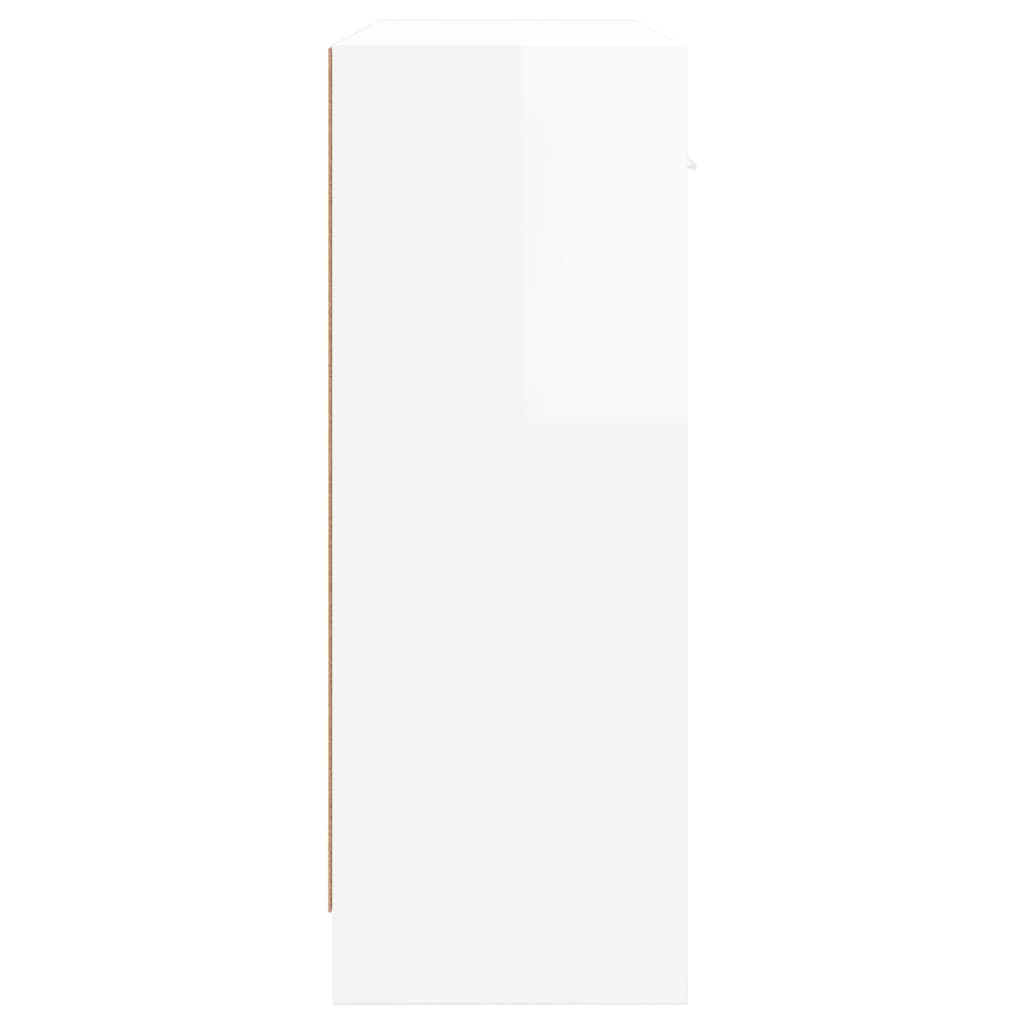 vidaXL Komoda vysoký lesk biela 91x28x75 cm kompozitné drevo