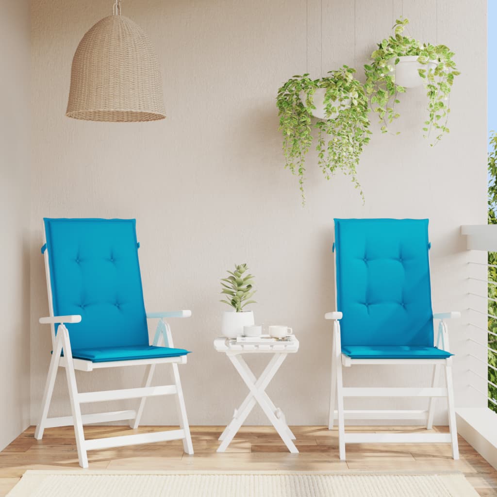 vidaXL Podložky na záhradné stoličky, vysoké operadlo 2 ks 120x50x3 cm