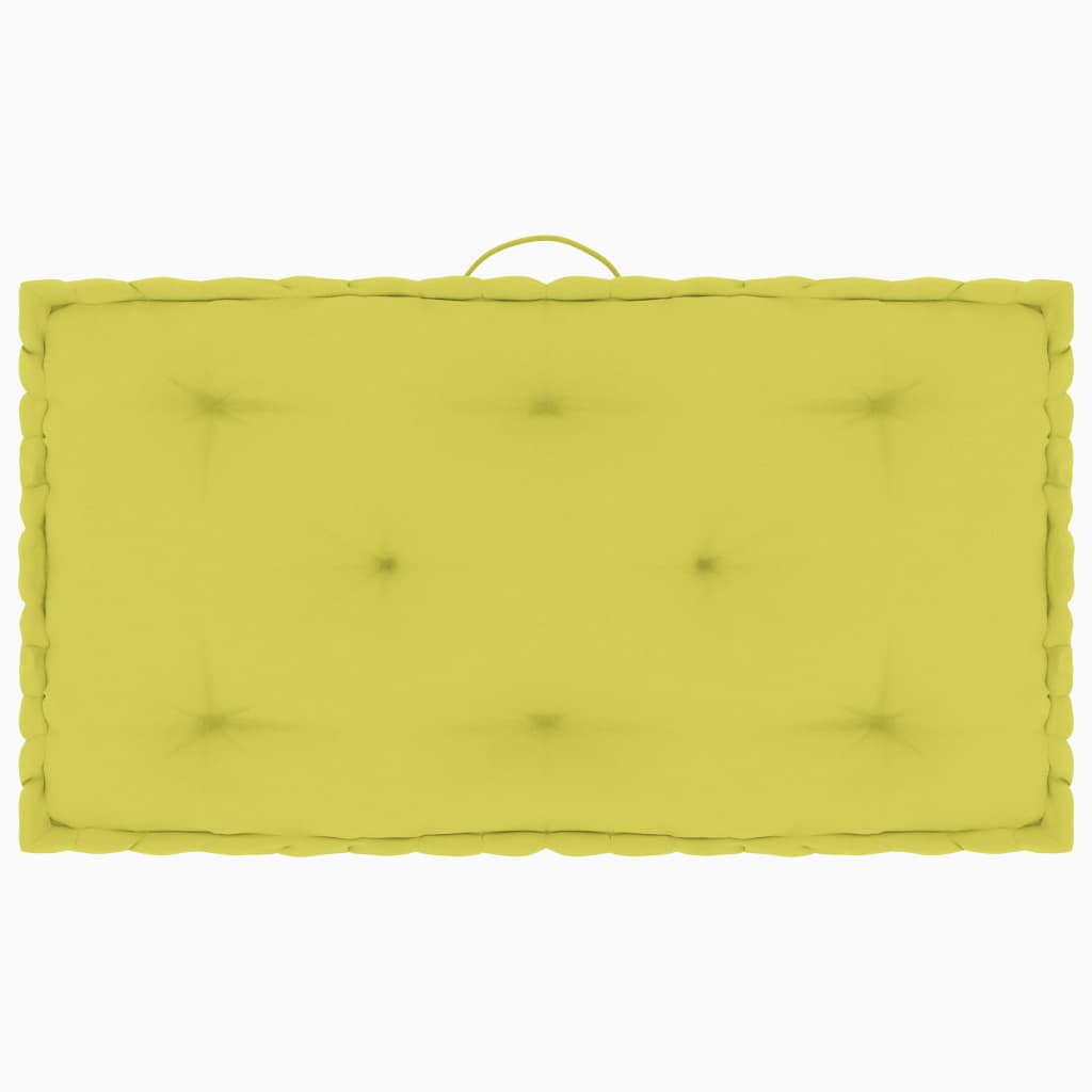 vidaXL Podlahové podložky na paletový nábytok 3 ks jablkovo-zelené bavlna