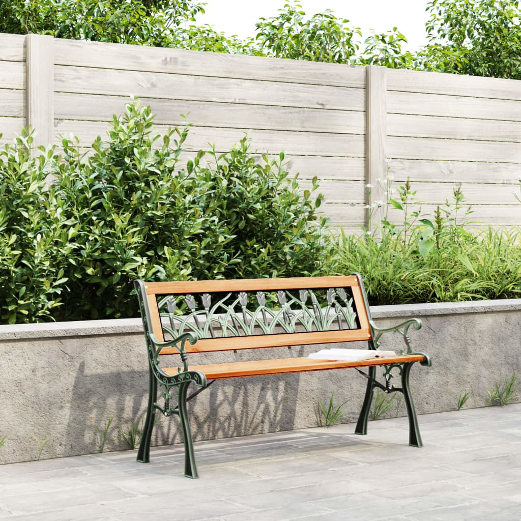 vidaXL Záhradná lavica 116 cm masívna jedľa a oceľ