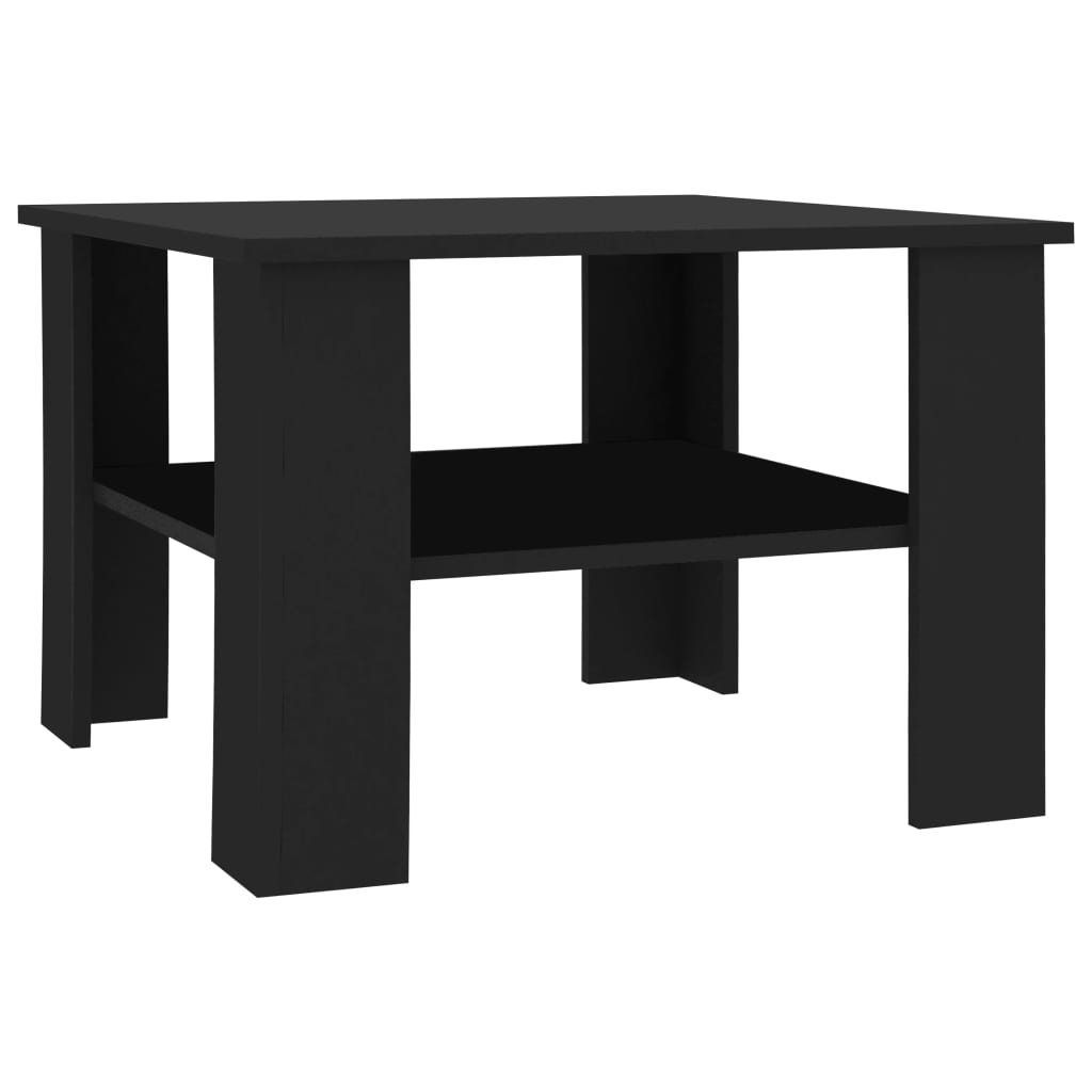 vidaXL Konferenčný stolík čierny 60x60x42 cm drevotrieska