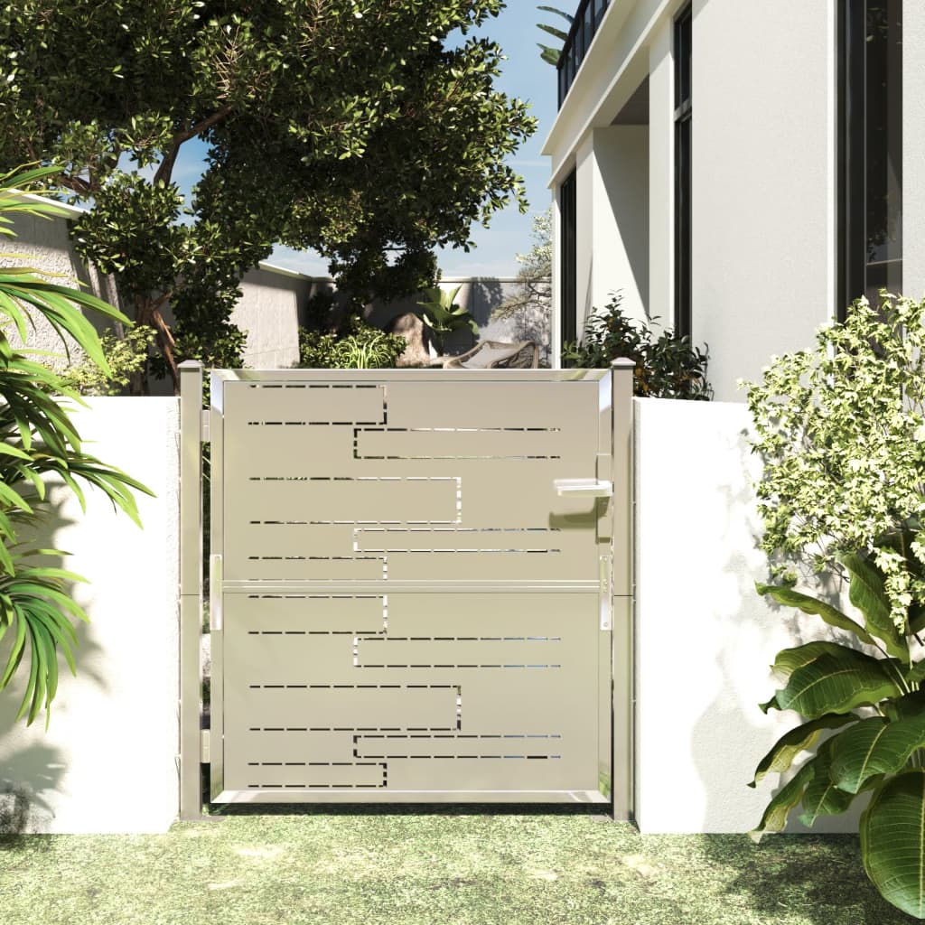 vidaXL Záhradná brána 100x100 cm, nehrdzavejúca oceľ