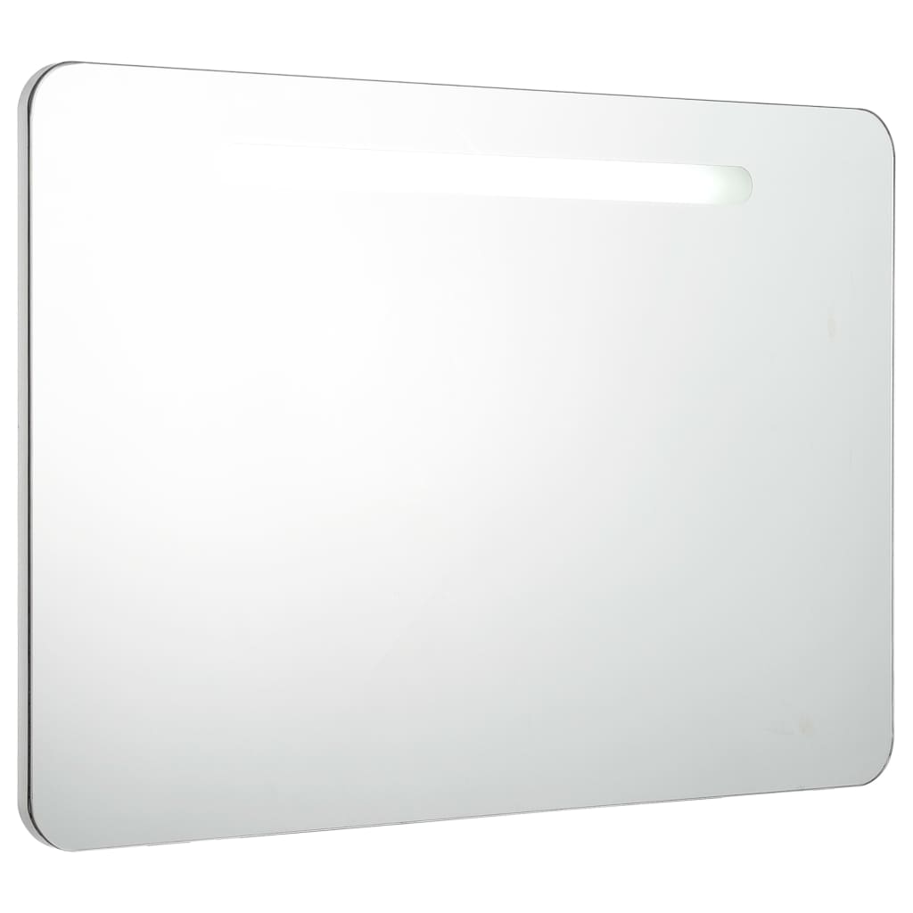 vidaXL Kúpeľňová skrinka s LED a zrkadlom 80x9,5x55 cm