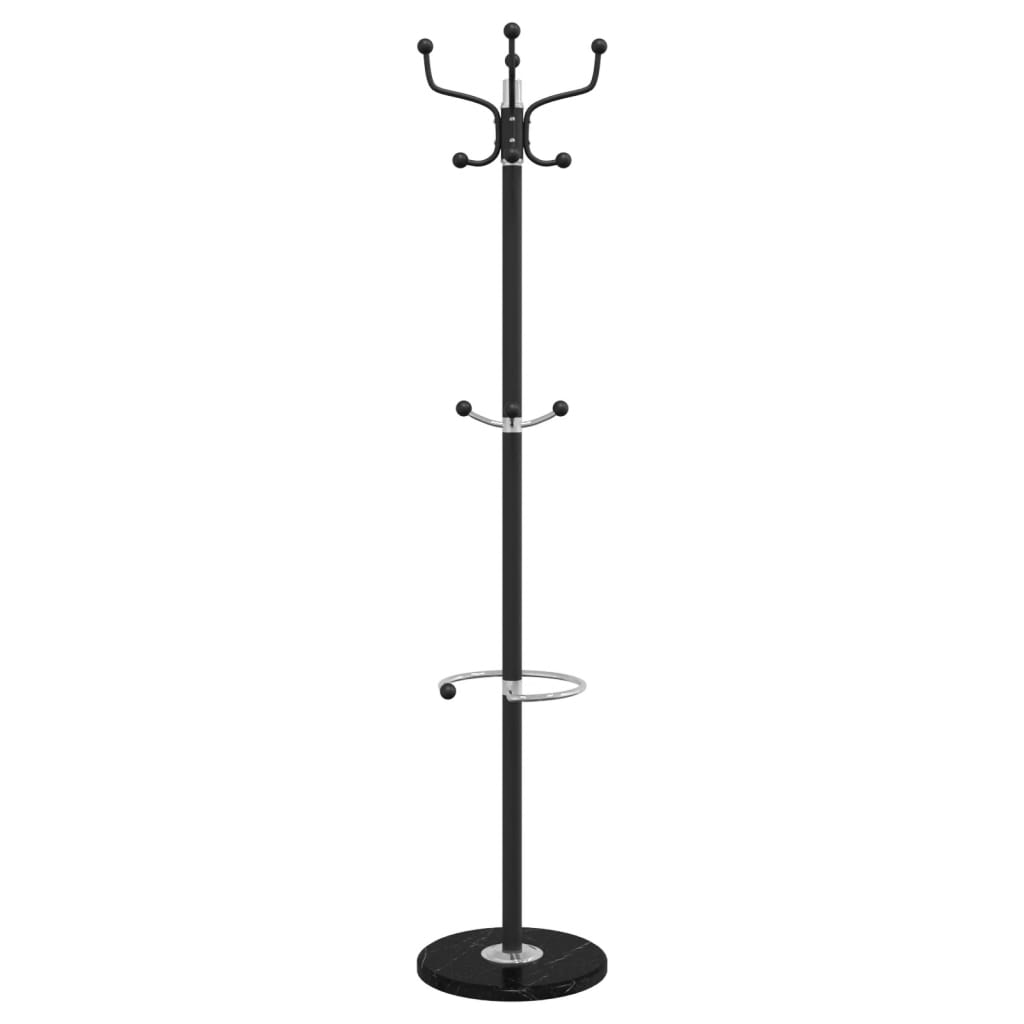 vidaXL Stojan s držiakom na dáždniky čierny 180 cm práškované železo