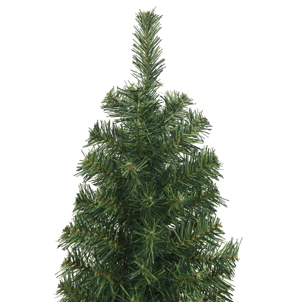 vidaXL Úzky umelý vianočný stromček so stojanom, zelený 210 cm, PVC