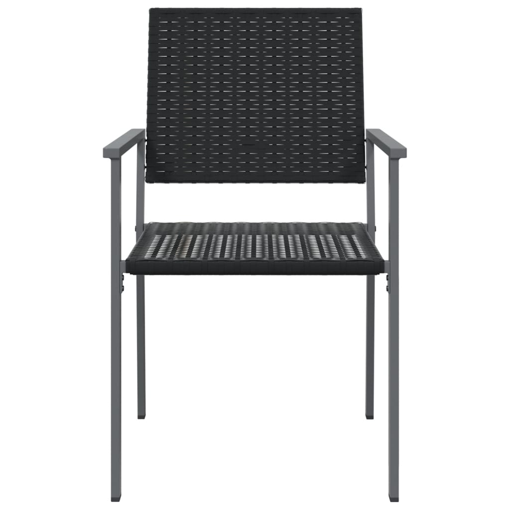 vidaXL Záhradné stoličky 6 ks čierne 54x62,5x89 cm polyratan