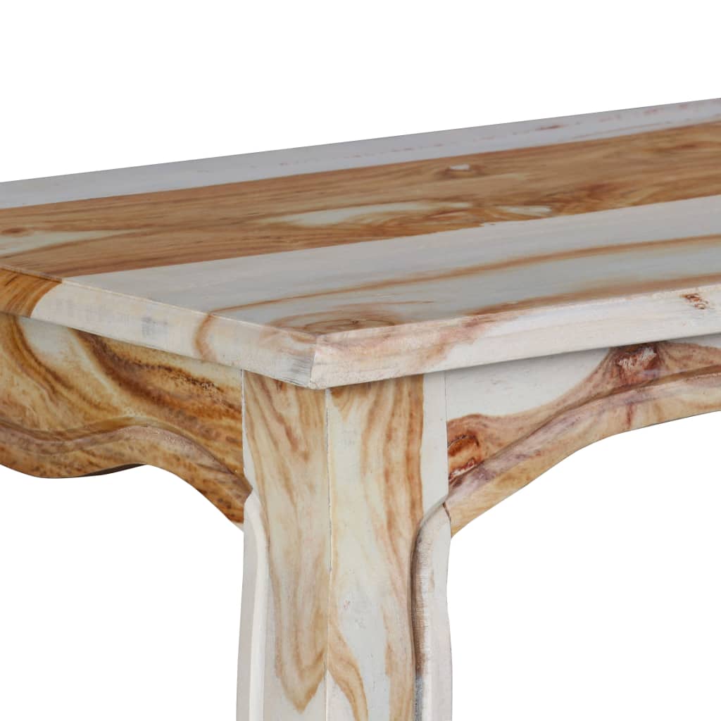 vidaXL Konzolový stolík, masívne sheeshamové drevo, 110x40x76 cm