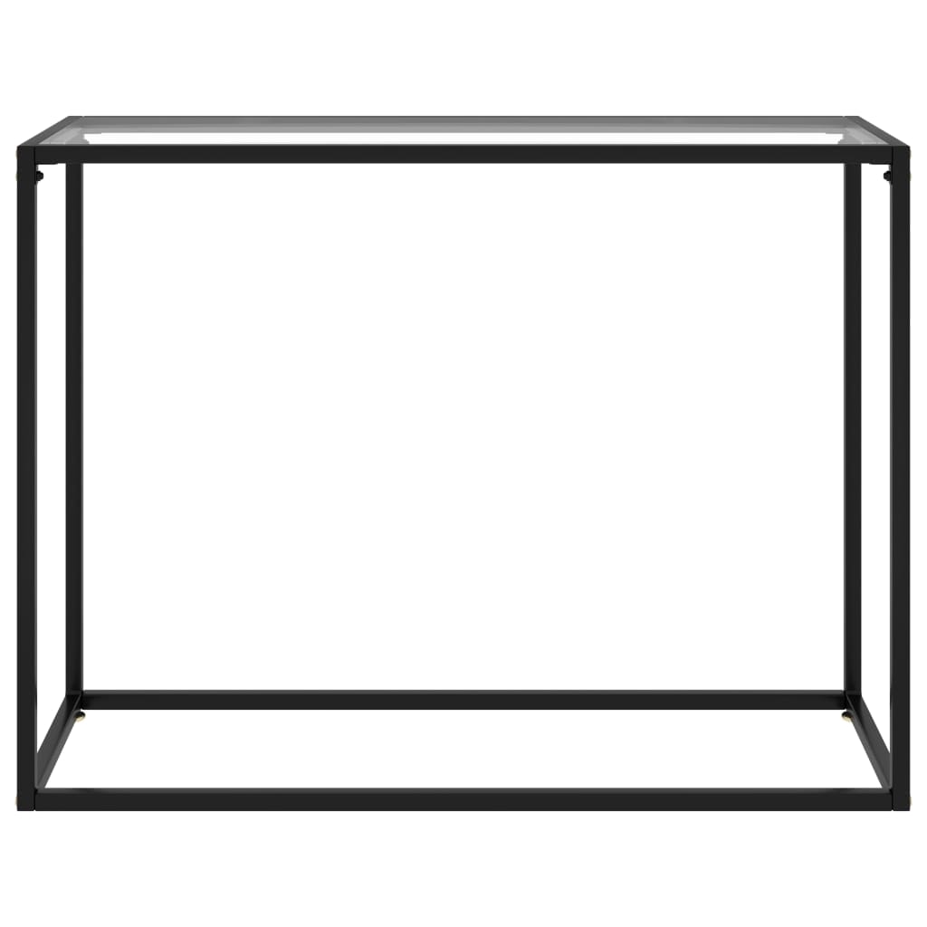 vidaXL Konzolový stolík priehľadný 100x35x75 cm tvrdené sklo