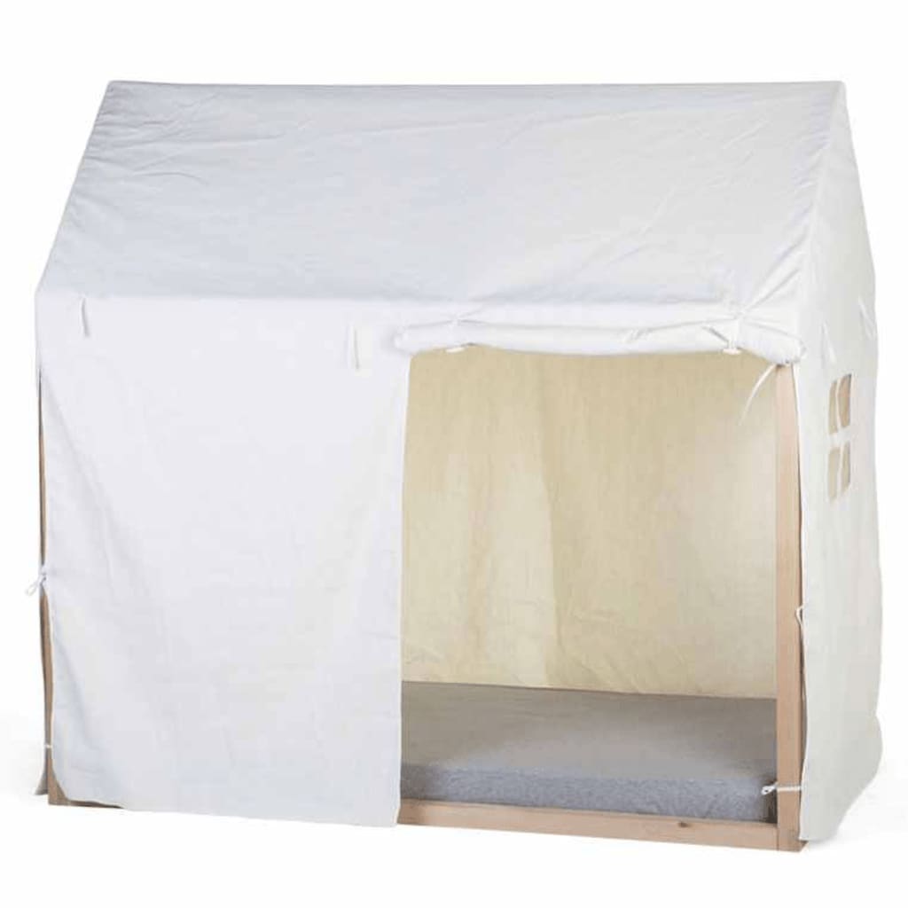 CHILDHOME Kryt na posteľ v tvare domčeka 150x80x140 cm, biely
