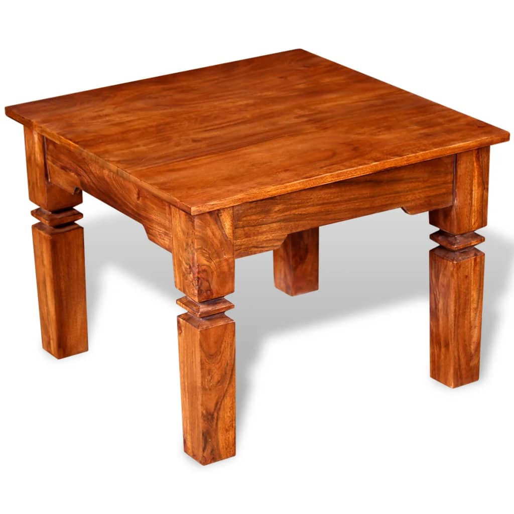 vidaXL Konferenčný stolík, drevený masív 60x60x45 cm