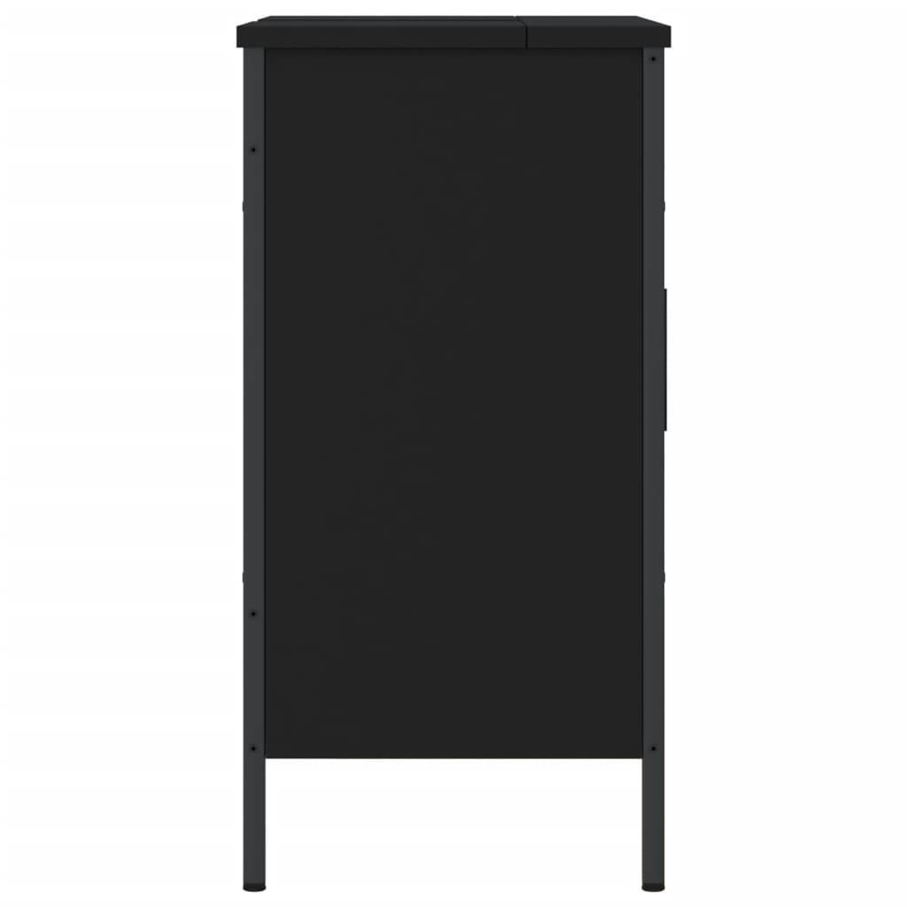 vidaXL Skrinka na umývadlo čierna 60x30x60 cm kompozitné drevo