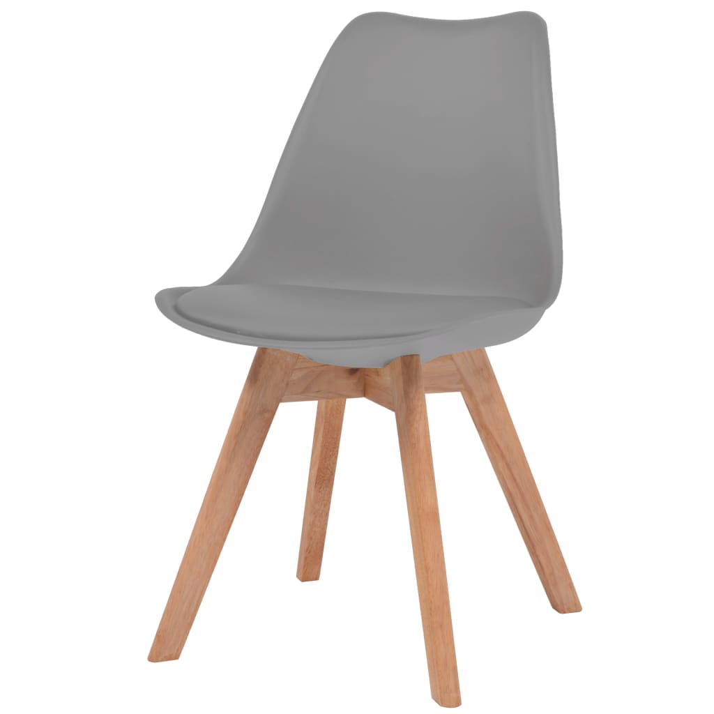 vidaXL Jedálenské stoličky 6 ks, sivé, plast