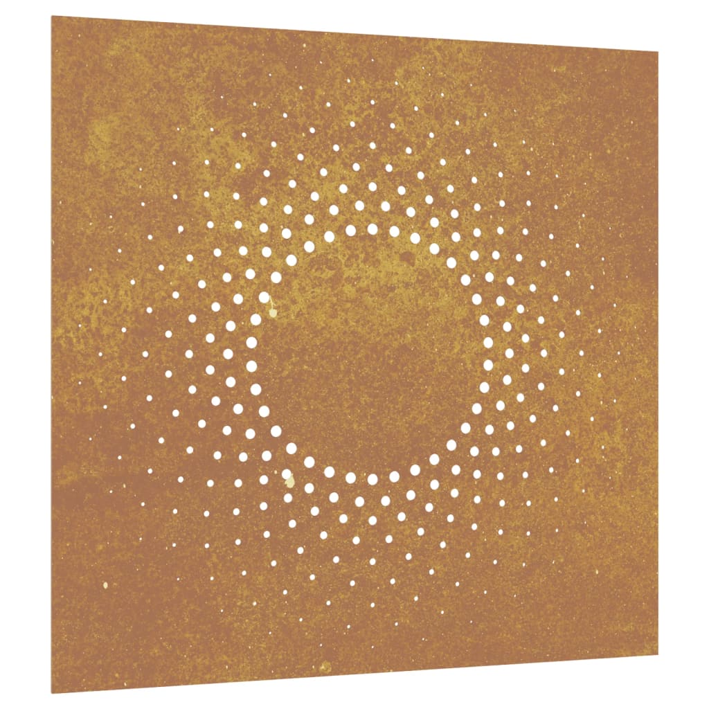 vidaXL Záhradná dekorácia 55x55 cm kortenová oceľ dizajn slnka