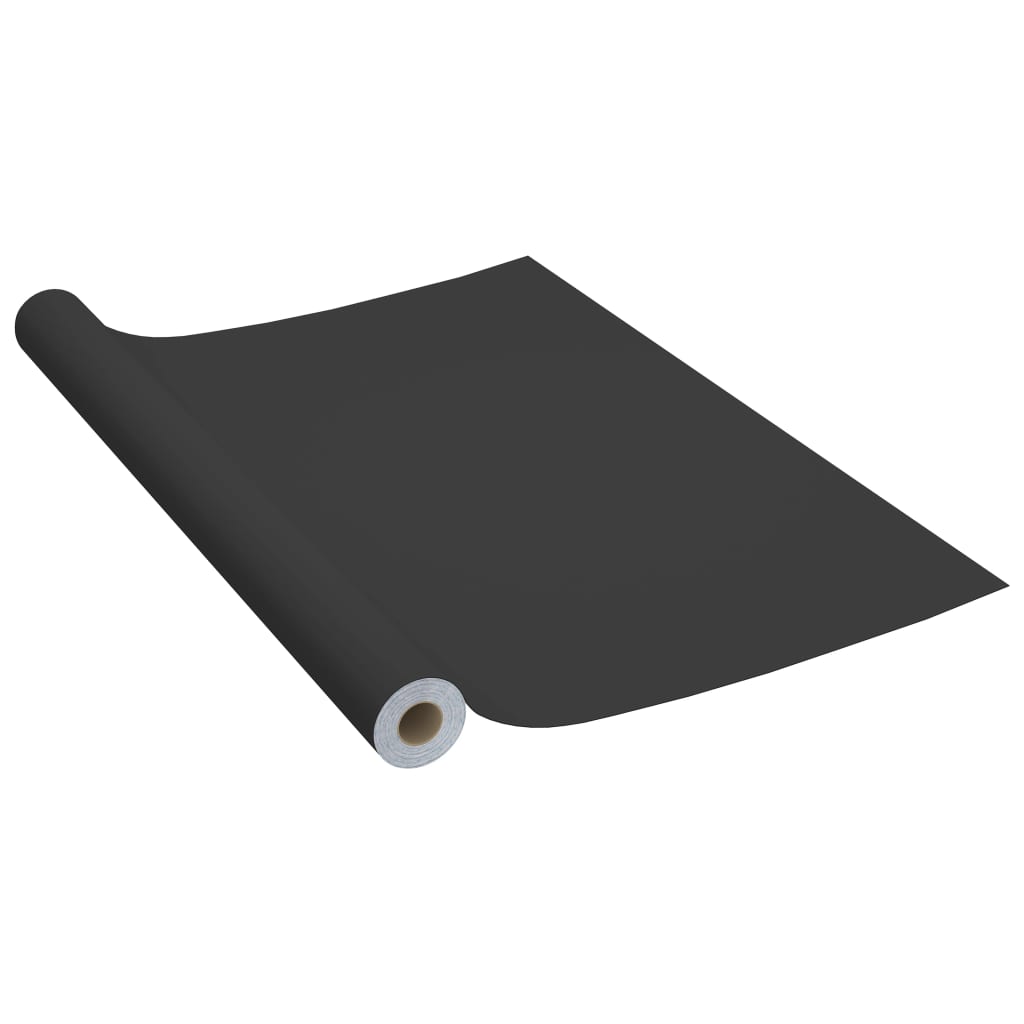 vidaXL Samolepiace tapety na nábytok 2 ks, čierne 500x90 cm, PVC