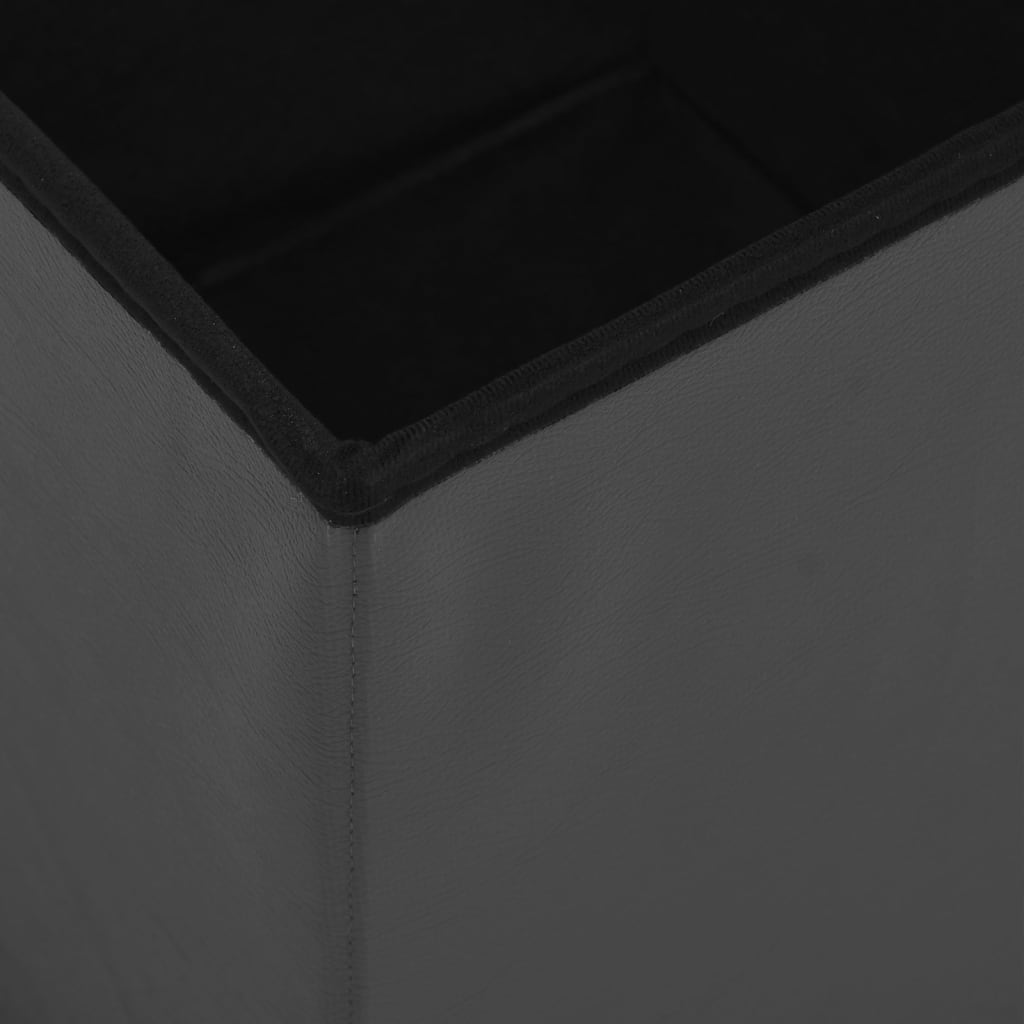 vidaXL Skladacia úložná stolička sivá PVC