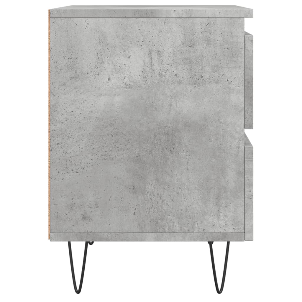 vidaXL Nočné stolíky 2 ks betónovo sivé 40x35x50 cm kompozitné drevo