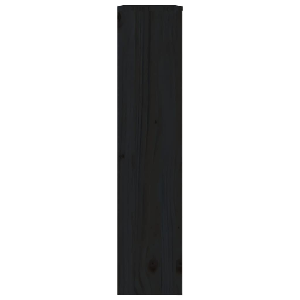 vidaXL Kryt na radiátor čierny 79,5x19x84 cm masívna borovica