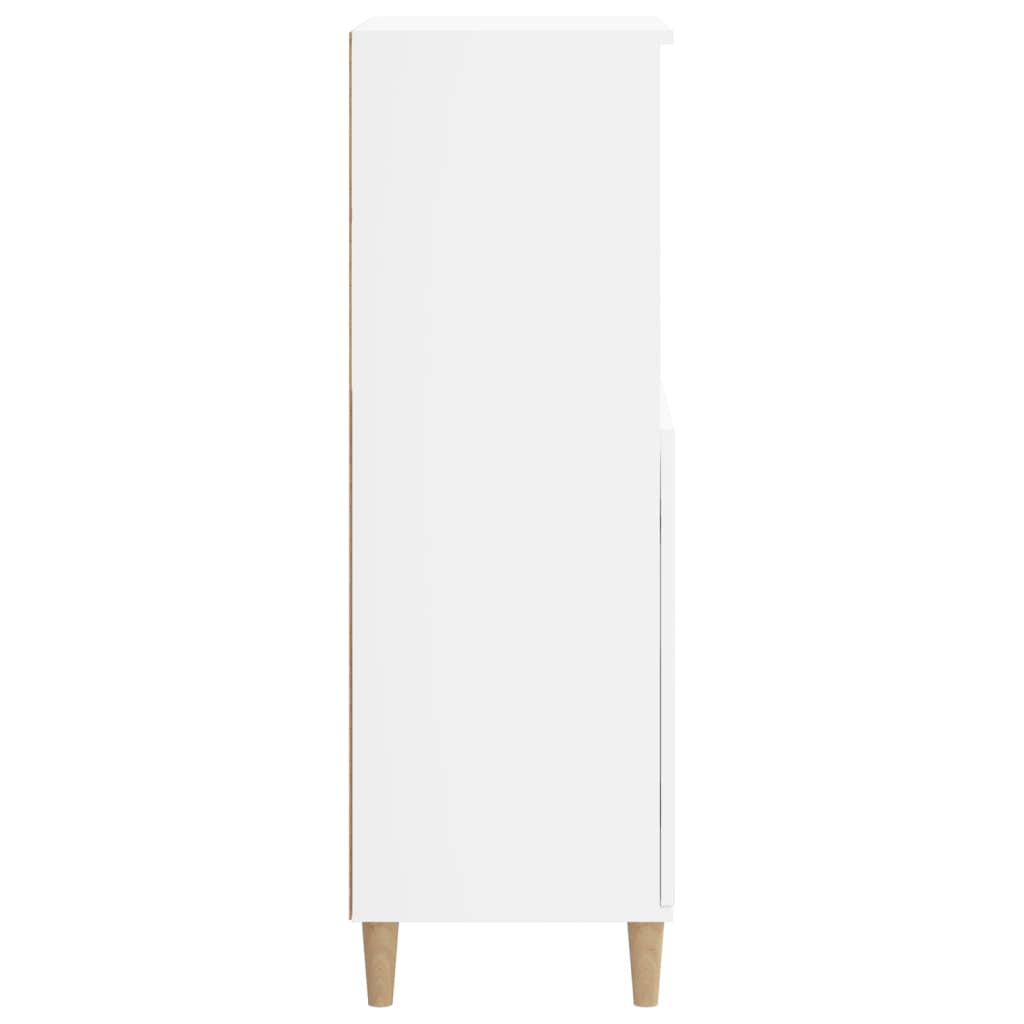 vidaXL Vysoká skrinka biela 60x36x110 cm spracované drevo