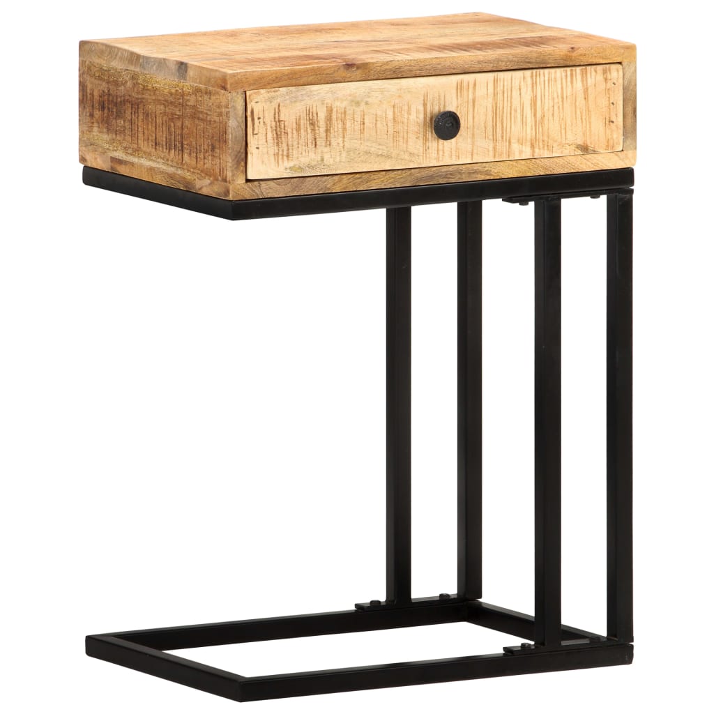 vidaXL Príručný stolík v tvare U 45x30x61 cm, mangový masív