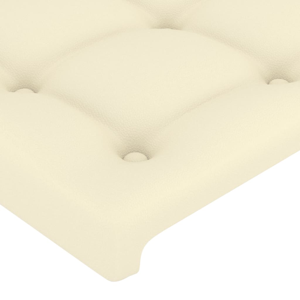 vidaXL Čelo postele so záhybmi krémový 83x16x78/88 cm umelá koža