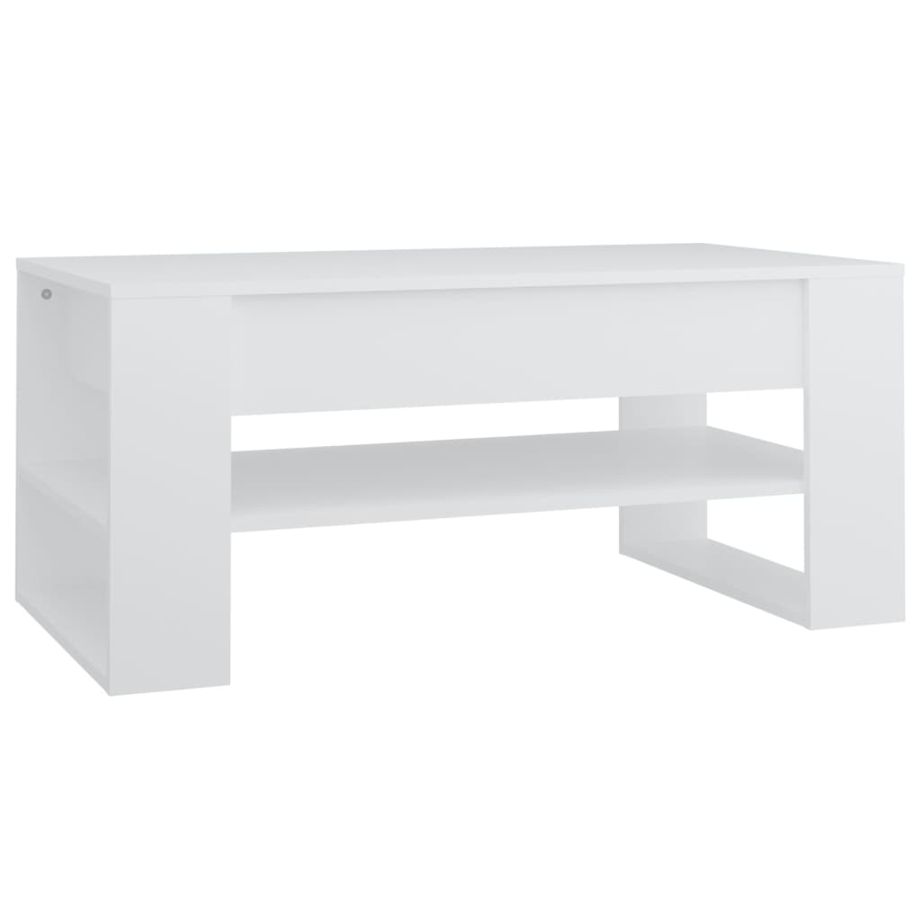 vidaXL Konferenčný stolík biely 102x55x45 cm spracované drevo