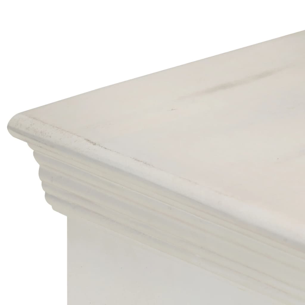 vidaXL Komoda, biela 65x30x75 cm, mangový masív