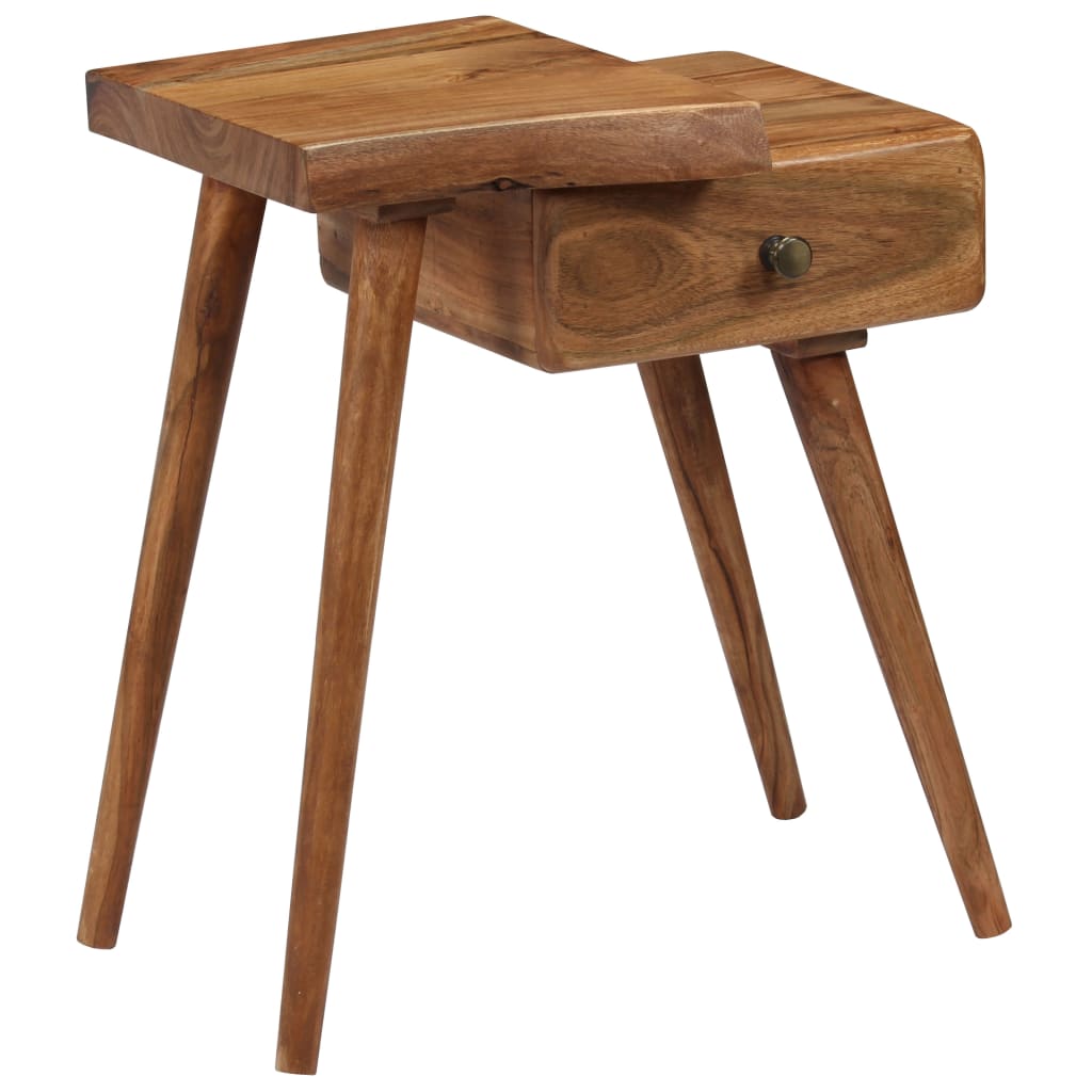 vidaXL Nočný stolík, masívne akáciové drevo 45x32x55 cm