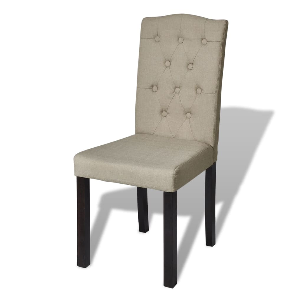 vidaXL Jedálenské stoličky 2 ks, ťavia farba, látka