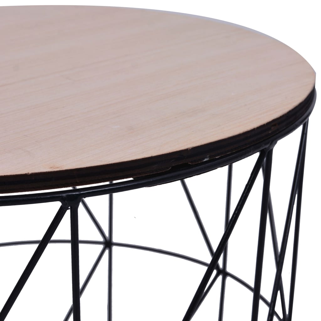 vidaXL Konferenčný stolík čierny Ø 47 cm