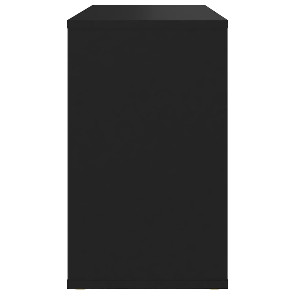 vidaXL Príručná skrinka, čierna 60x30x50 cm, kompozitné drevo