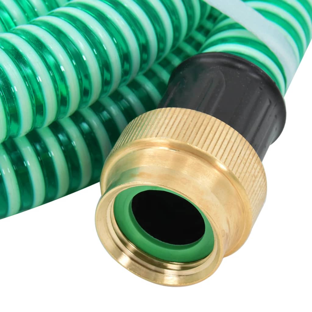 vidaXL Odsávacia hadica s mosadznými spojkami, zelená 1,1" 4 m, PVC