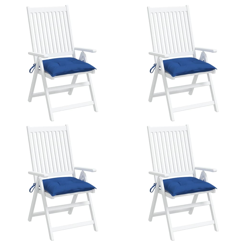 vidaXL Podložky na stoličku 4 ks, modré 50x50x7 cm, oxfordská látka
