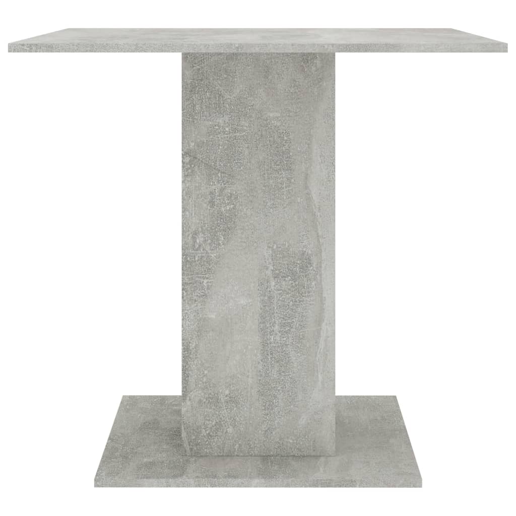 vidaXL Jedálenský stôl, betónovo sivý 80x80x75 cm, kompozitné drevo