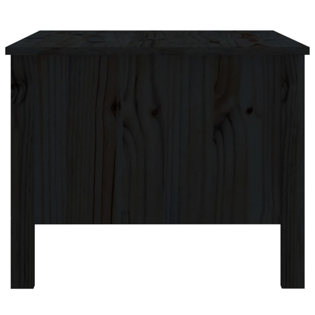 vidaXL Konferenčný stolík čierny 100x50x40 cm borovicový masív