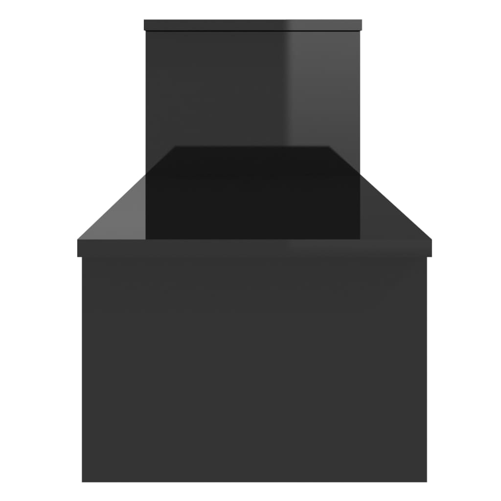 vidaXL TV skrinka vysokolesklá čierna 180x30x43 cm drevotrieska
