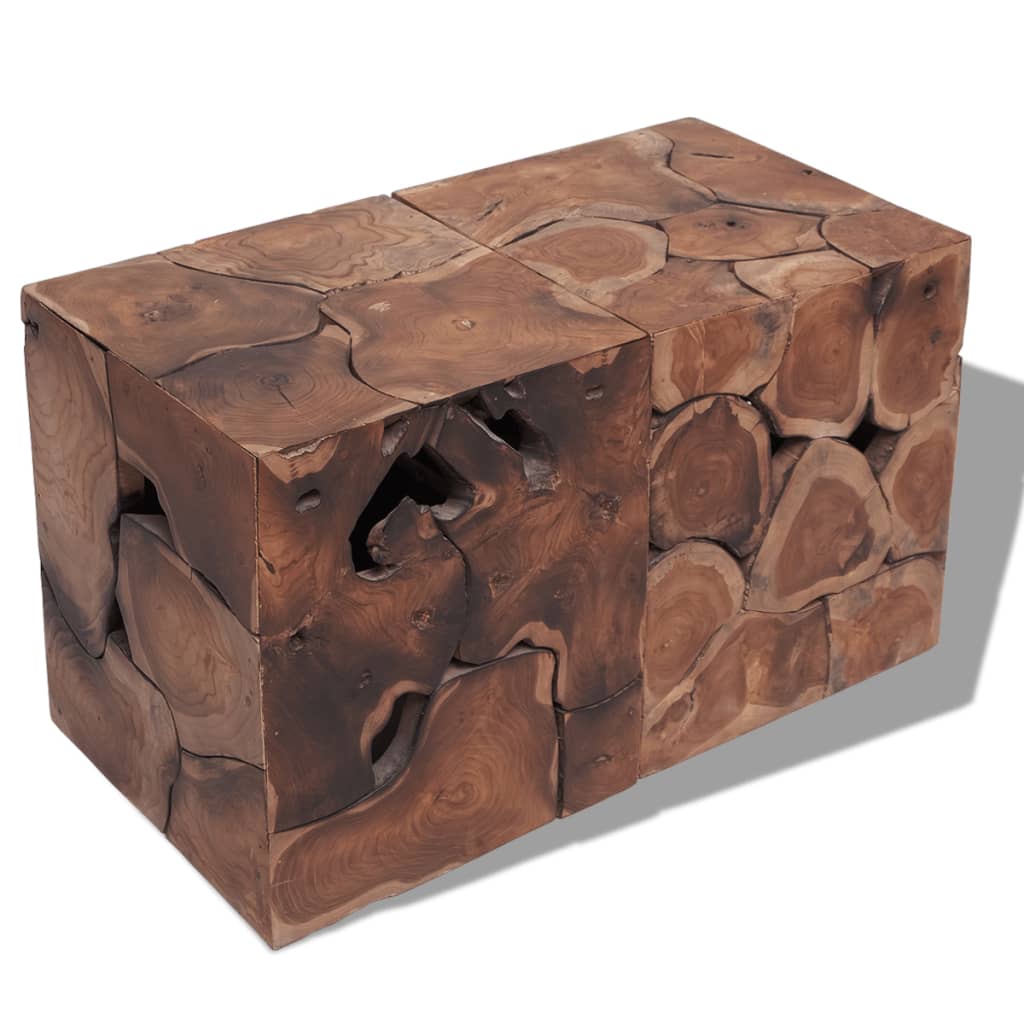 vidaXL Sedadlá/Konferenčný stolík, masívne teakové drevo