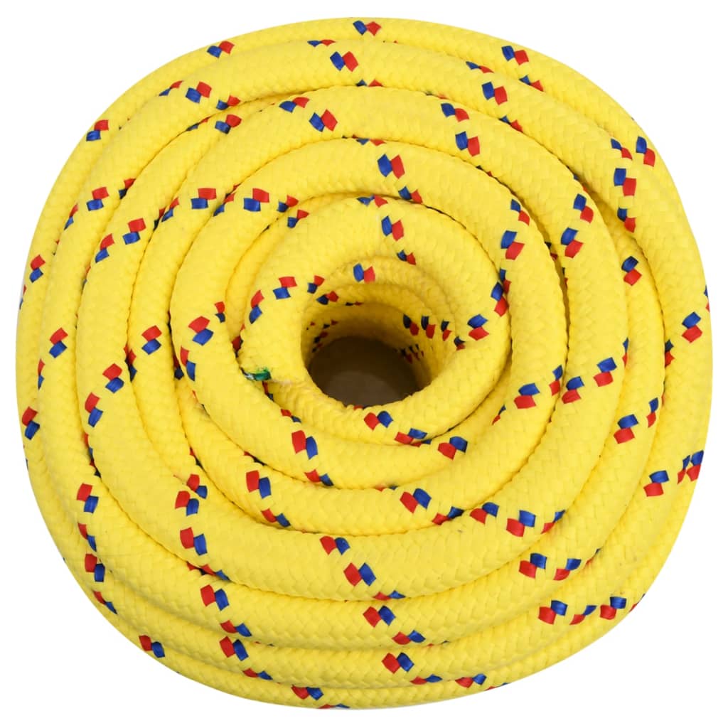 vidaXL Lodné lano žlté 20 mm 100 m polypropylén