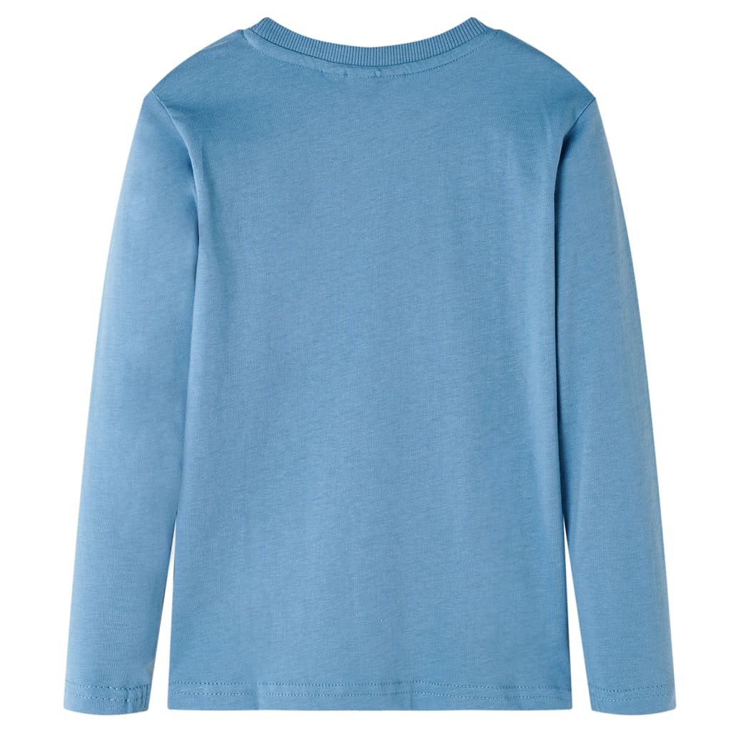Detské tričko s dlhým rukávom odtieň modrej 92