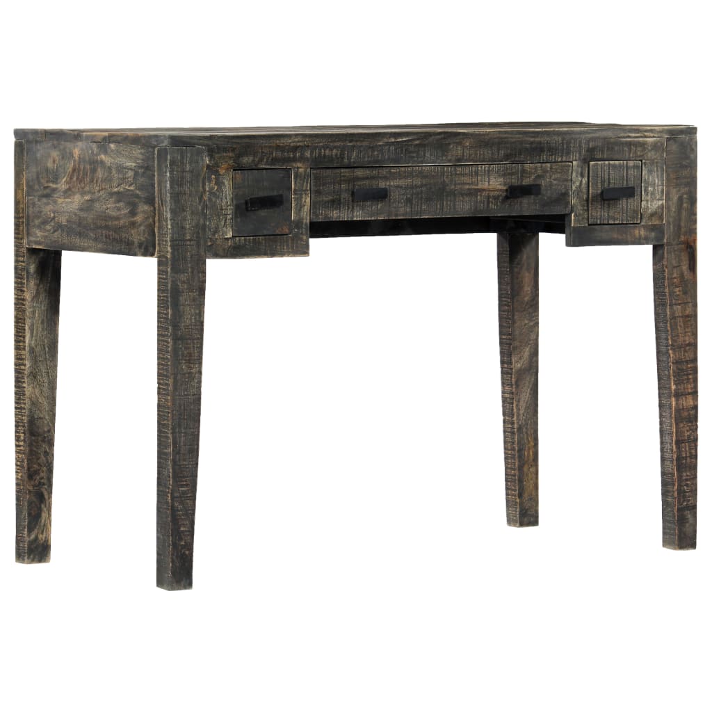 vidaXL Stôl čierny 110x50x75 cm masívne mangovníkové drevo