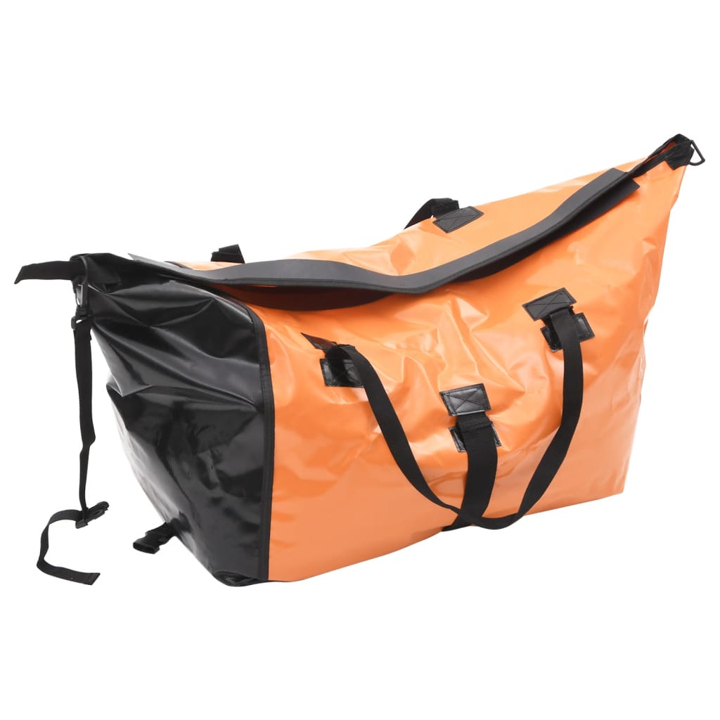 vidaXL Cyklovozík na batožinu s taškou oranžovo-čierny
