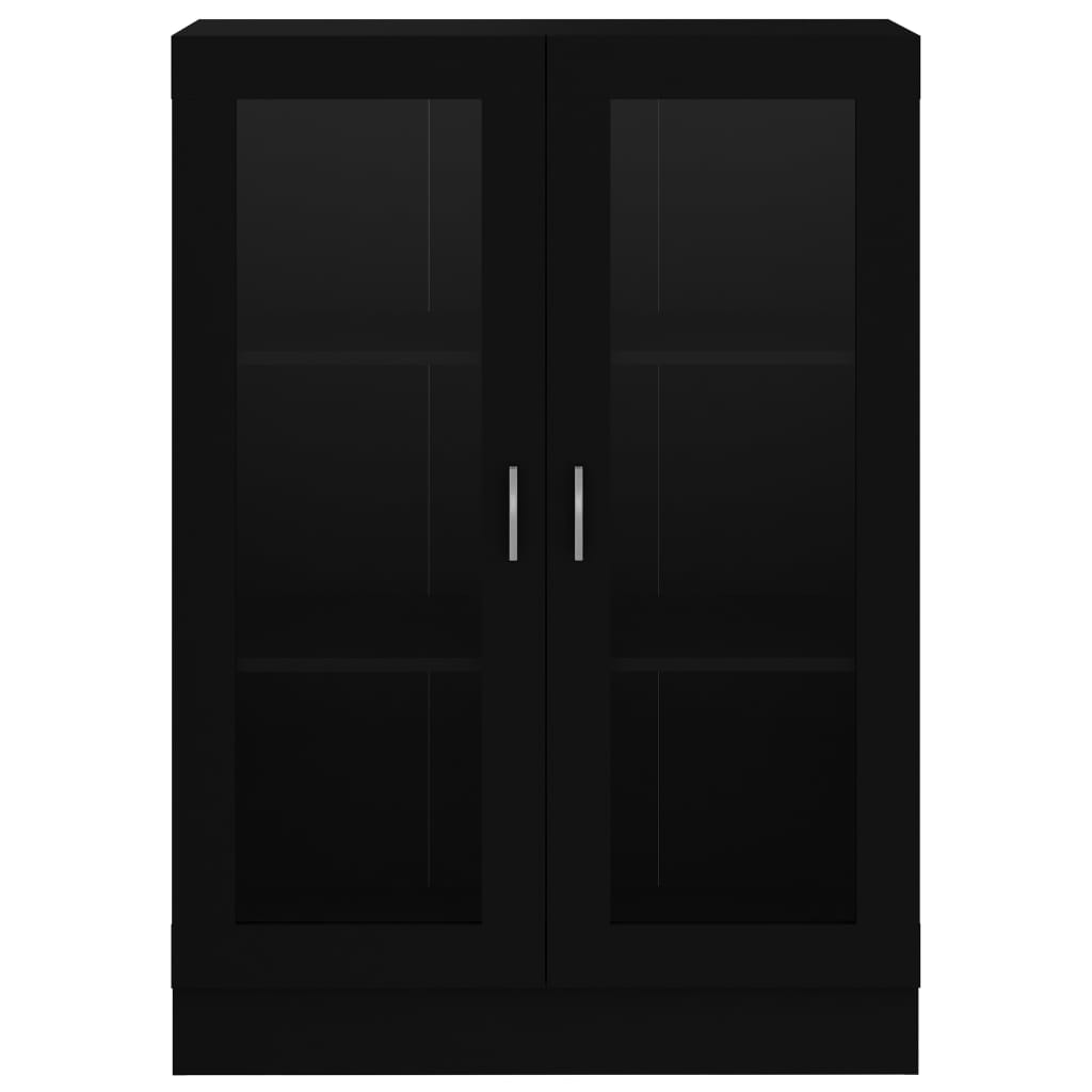 vidaXL Vitrína, čierna 82,5x30,5x115 cm, kompozitné drevo